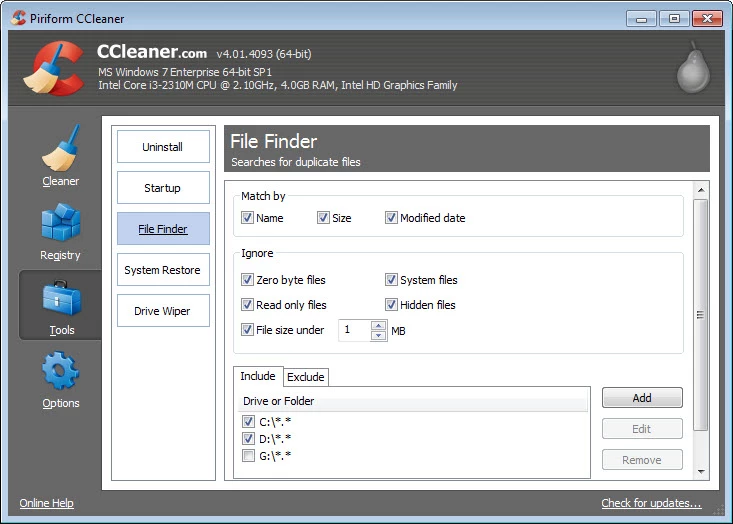 CCleaner — captura de tela 3